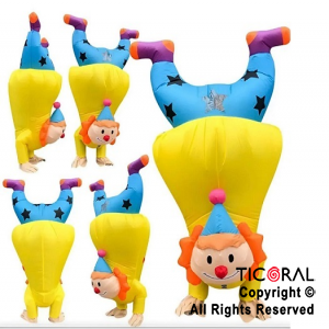 DISFRAZ INFLABLE PAYASO PARADO DE MANOS ADULTO 2,10 M